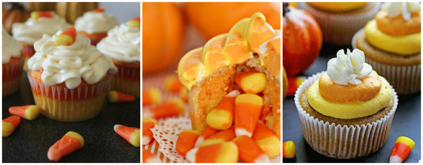 Candy Corn Cupcakes for Halloween